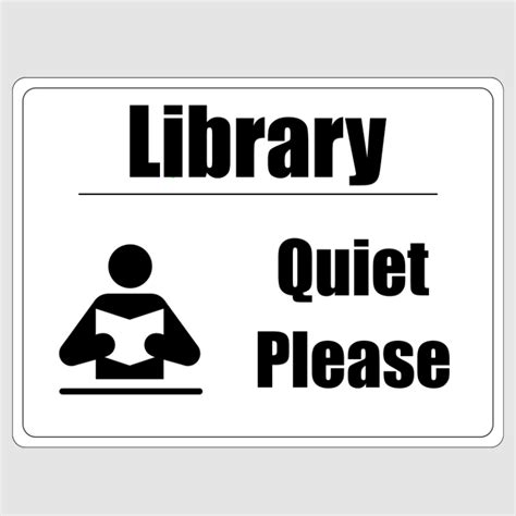 Library Quiet Please Sign