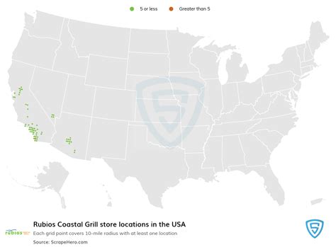 Number of Rubios Coastal Grill locations in the United States in 2022 ...