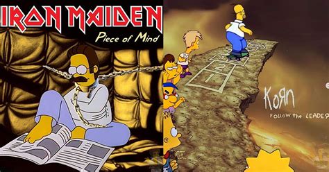 METALLICA, KORN, IRON MAIDEN & SLAYER Album Art Reimagined w/ Simpsons ...