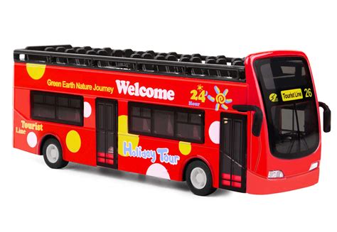 Buy YIJIAOYUN London Bus Toy, Double Decker Bus Toy, seeing Tour Red ...