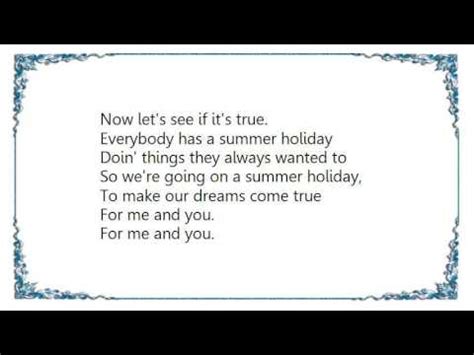 Cliff Richard - Summer Holiday Lyrics - YouTube