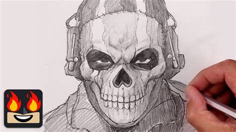 How To Draw Call of Duty Ghost | Sketch Tutorial - YouTube