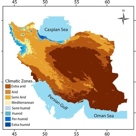 Main climatic zones in Iran under the current climate condition ...