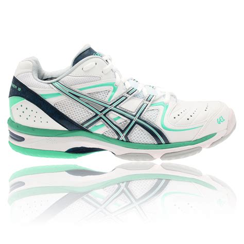 ASICS Womens GEL-NETBURNER 16 White Netball Court Sports Trainers Shoes D Width | eBay