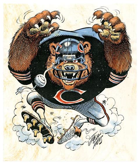 Chicago Bears 1986 illustration by Jack Davis | Jack davis, Chicago ...