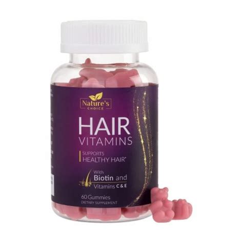 Hair Gummies 5000mcg Biotin, Extra Strength Vitamins for Hair, Skin, & Nails 60 Gummies, 60 ...