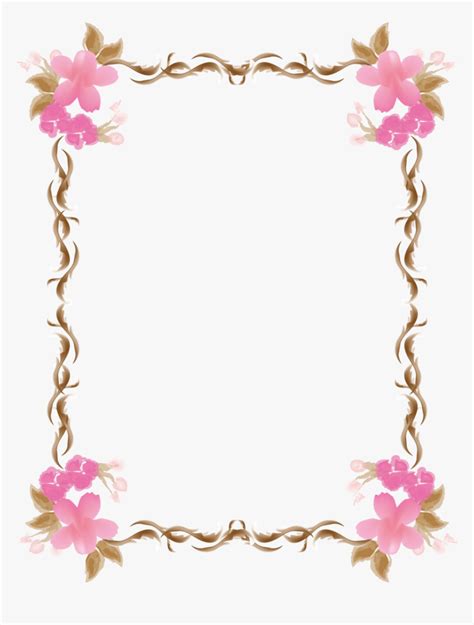 Transparent Floral Pattern Border Png : 22 png, vintage flowers borders png for design in ...