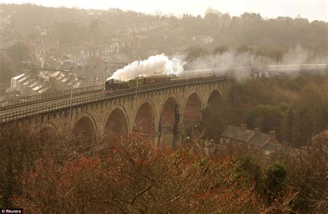 Pictured: The first steam train built for 50 years makes maiden journey