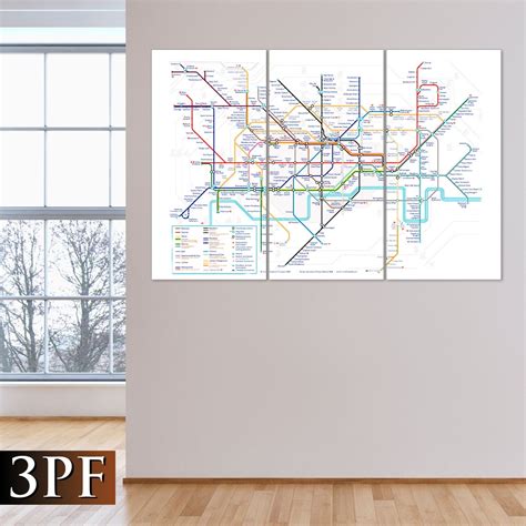 London Tube Map canvas Tube Map wall art Subway wall decor | Etsy