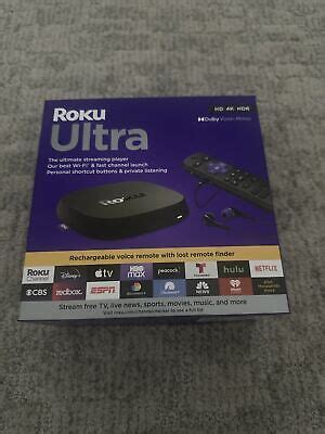 Roku Ultra 2022 4K/HDR/Dolby Vision Streaming Device (Roku Voice Remote Pro with 829610005225 | eBay