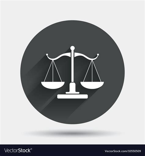 Scales of justice sign icon court of law symbol Vector Image