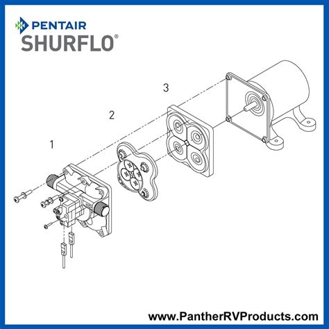 Shurflo 4008 Series RV Fresh Water Pump Parts Breakdown