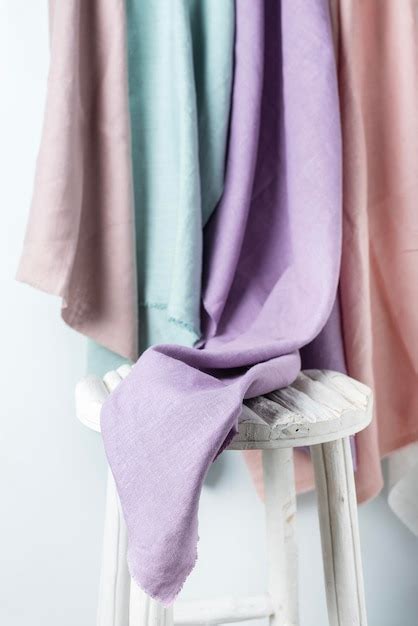 Premium Photo | Linen fabric in different colors