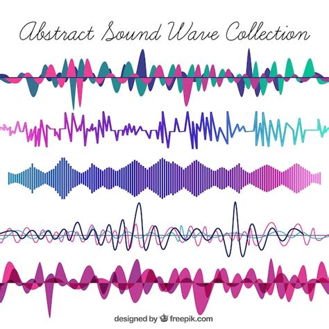 Collection of sound waves | Free Vector