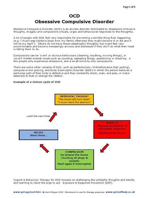 Ocd Self Help | Obsessive–Compulsive Disorder | Social Constructionism