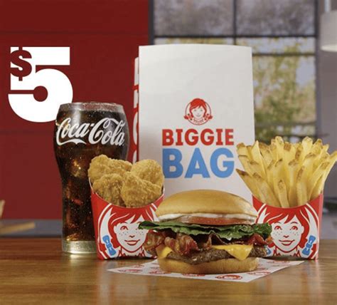 Wendy's offers big savings with $5 Biggie Bag - Living On The Cheap