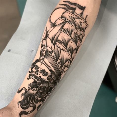 12+ Traditional Pirate Ship Tattoo Ideas To Inspire You!