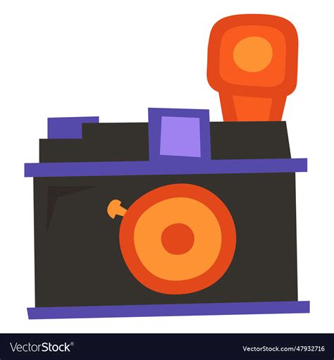 Camera flash flat Royalty Free Vector Image - VectorStock