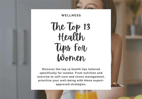 The Top 13 Health Tips For Women | Riyah Speaks – Riyah Speaks