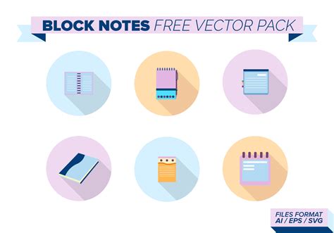 Block Notes Free Vector Pack - Download Free Vectors, Clipart Graphics ...