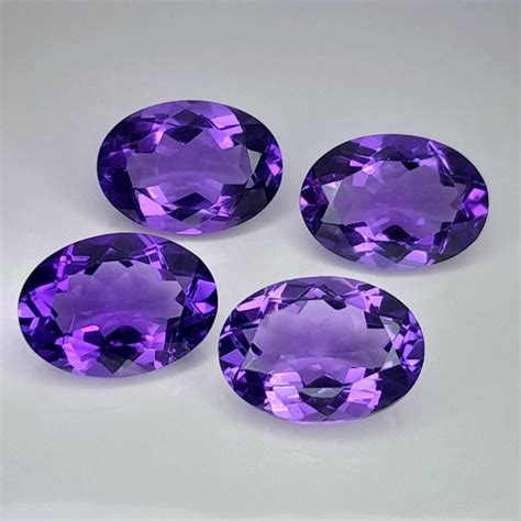 4 pcs Purple Amethyst - 22.38 - Catawiki