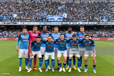 Napoli players pose for a team photo during the Serie A football... News Photo - Getty Images