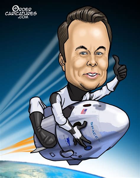 Elon Musk Caricature Caricature Funny Caricatures Cartoon Character ...