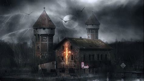 🔥 Free download Haunted House in Thunderstorm Day HD Wallpaper HD ...