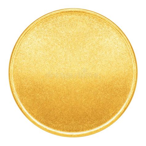 Blank Template for Gold Coin or Medal Stock Image - Image of bank ...