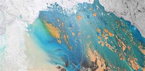 Coastal Wall Art, Minimalist Art, Acrylic Pour Painting, Beach Art ...