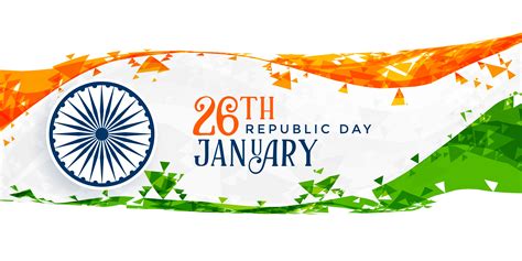 26th january happy republic day banner - Download Free Vector Art ...