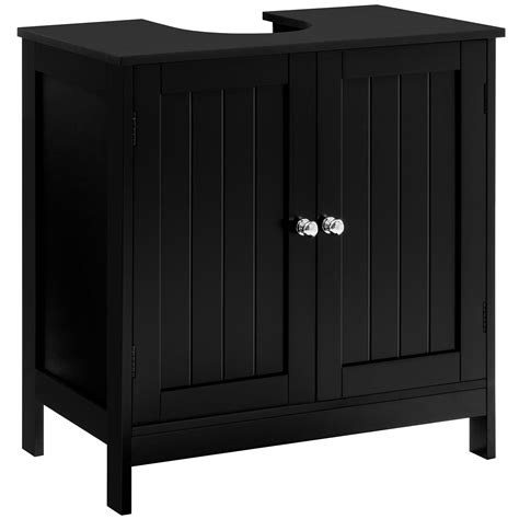 Iwell Under Sink Storage Cabinet with 2 Doors and Shelf, Pedestal Sink ...