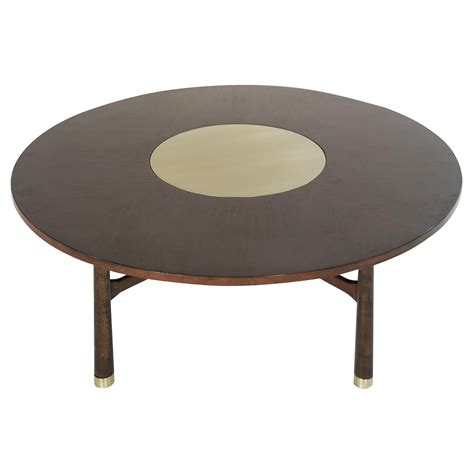 Walnut Coffee Table with Brass Insert by Harvey Probber, 1950s For Sale at 1stDibs