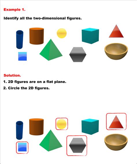 Math Example--Geometric Shapes--Identifying 2D-3D Shapes--Example 1 ...