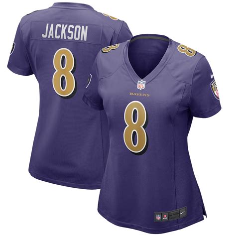 Women's Nike Lamar Jackson Purple Baltimore Ravens Alternate Game ...