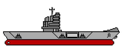 Aircraft Carrier Pixel Art