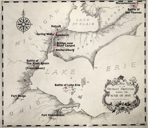 Map of the Detroit frontier during the war of 1812