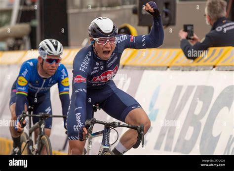 SCHOTEN, BELGIUM - APRIL 7: Jasper Philipsen of Team Alpecin Fenix and ...