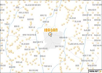 Ibadan (Nigeria) map - nona.net