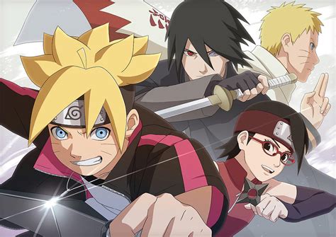 Anime Boruto Naruto Sarada Uchiha Boruto Uzumaki Sasuke Uchiha Naruto Uzumaki Digital Art by Tom ...