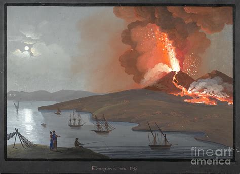 Vesuvius, Eruption Of 1794 Painting by Italian School - Fine Art America