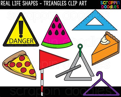 Real Life Triangle Shapes Clip Art Cute Commercial Use 2D | Etsy