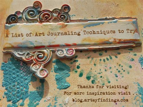 Art Journaling – Video Gallery and List of Techniques – Artsy Findings