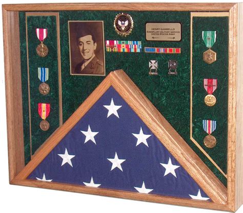 Burial Flag and Military medal display case - www.militaryawardscases.com