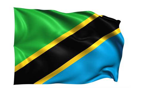 Tanzania Waving flag Realistic Transparent Background 15309572 PNG