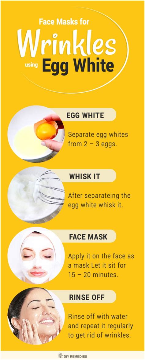 Egg White Face Masks for Wrinkles | Egg face mask, White face mask, Egg ...