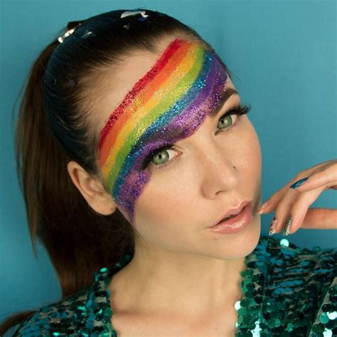 48 Pretty Rainbow Makeup Ideas - fashionssories.com | Pride makeup, Rainbow makeup, Rainbow ...