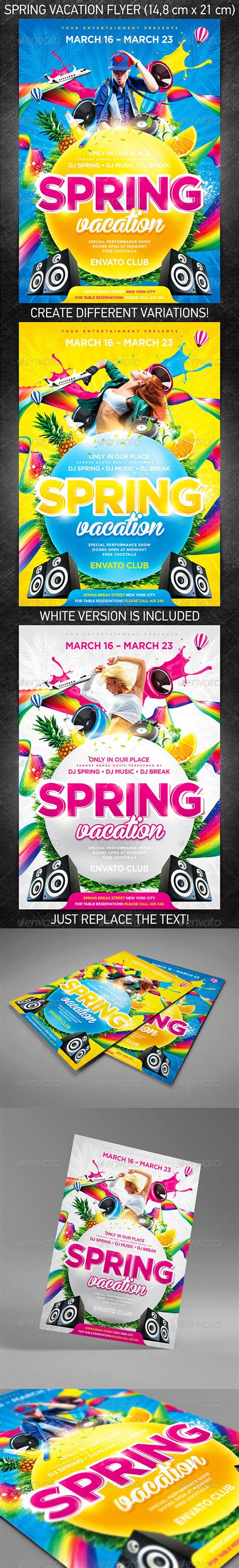 Spring Vacation Party Flyer, PSD Template by 4ustudio on DeviantArt