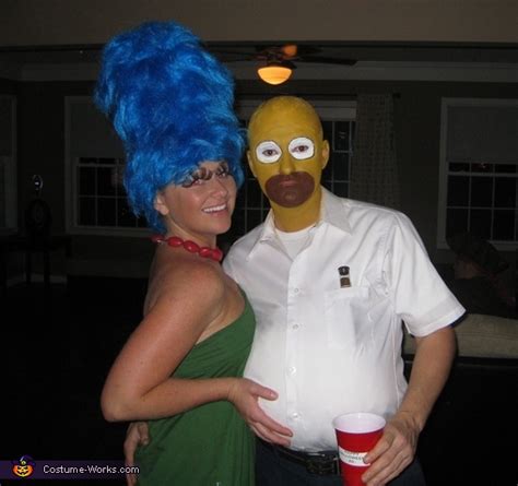 The Simpsons Homemade Halloween Costume for Couples