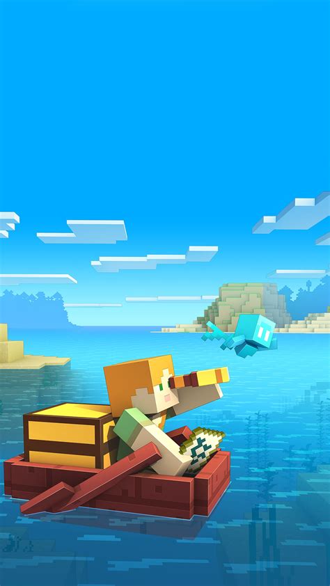 Wallpaper : Minecraft, Java, video games, water, boat, treasure chest 1080x1920 - 18064624063 ...